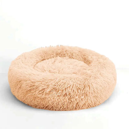 Comfy Calming Dog Bed - Plush Materials, Cozy Design for All Dog Sizes