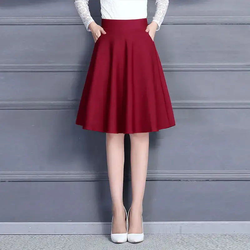 Elegant Cotton Skirt with Pockets: Versatile Chic and Comfort