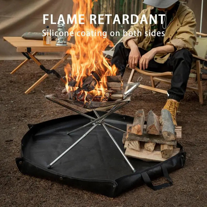 Hexagonal Camping Fireproof Mat - Folding Heat Resistant Flame Retardant Insulation Pad for Stoves, Anti-Flame Padding