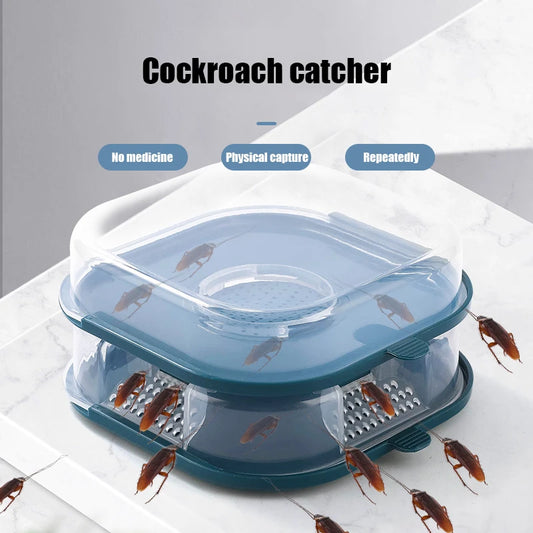 Cockroach Trap Box - Reusable Household Cockroach Catcher and Killer for Kitchen and Garden