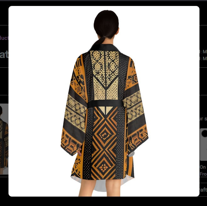 Sophisticated Cosmopolitan Series (E) Long Sleeve Kimono Robe 🌸