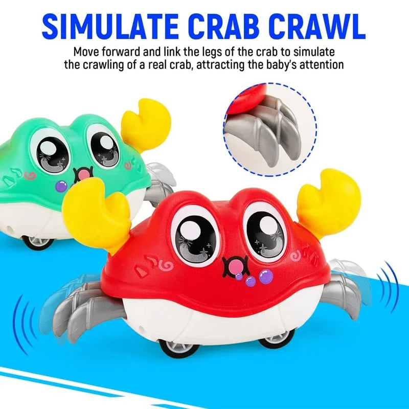 Crawling Crab Tummy Time Toy: Interactive Sensory Learning for Infants