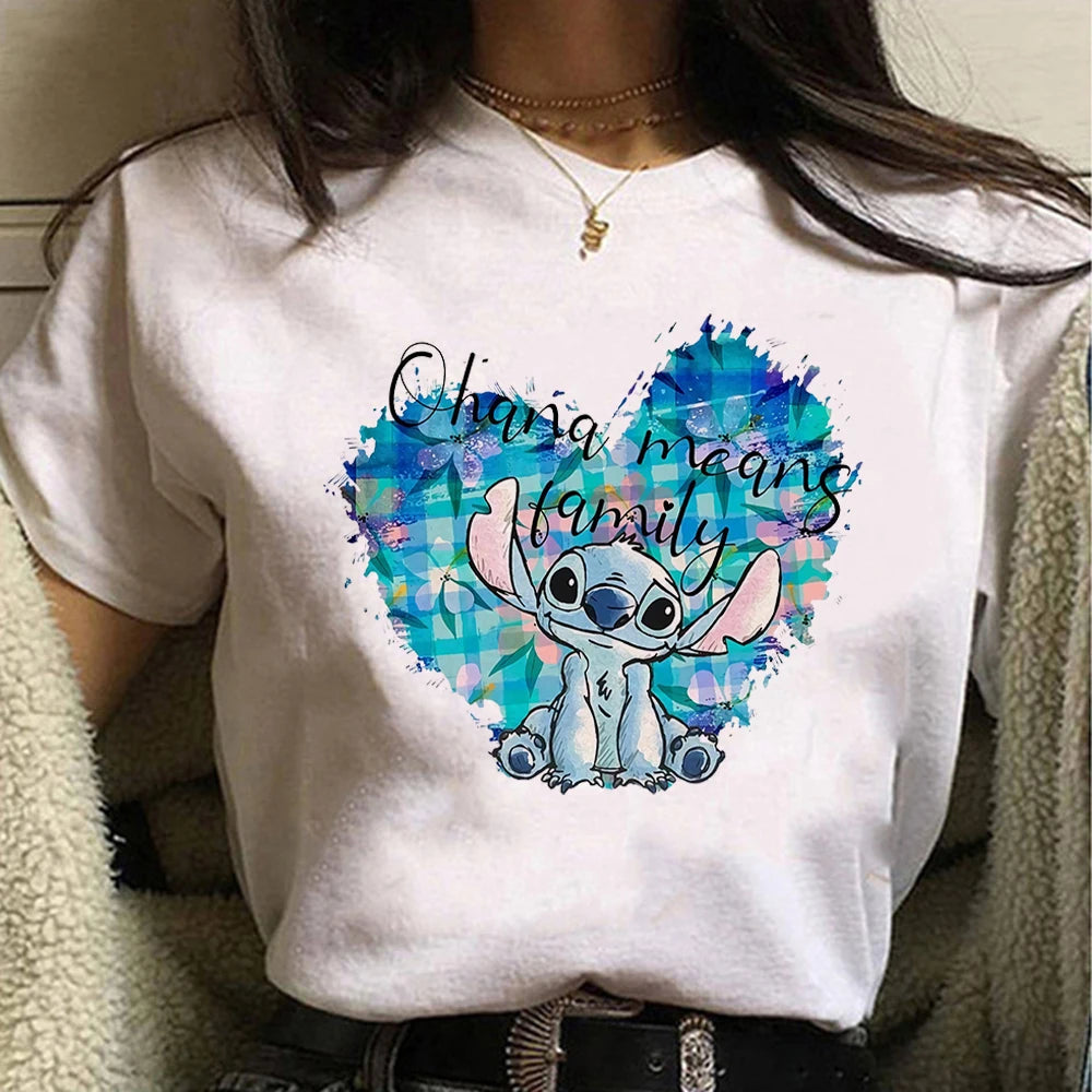 Disney Character Fashion Tees for All - Featuring Groot and Stitch