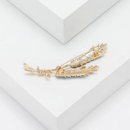 Dmari Women's Brooches - Korean Fashion Style, 3-Color Rhinestone Ear of Wheat Lapel Pins, Luxury Jewelry Accessories for Clothing