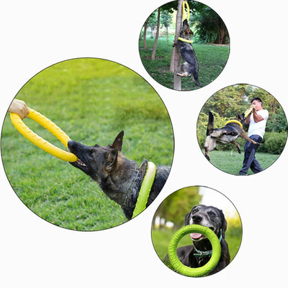 Dog Toys - Pet Flying Disk and Training Ring, Anti-Bite Floating Interactive Supplies for Aggressive Chewers