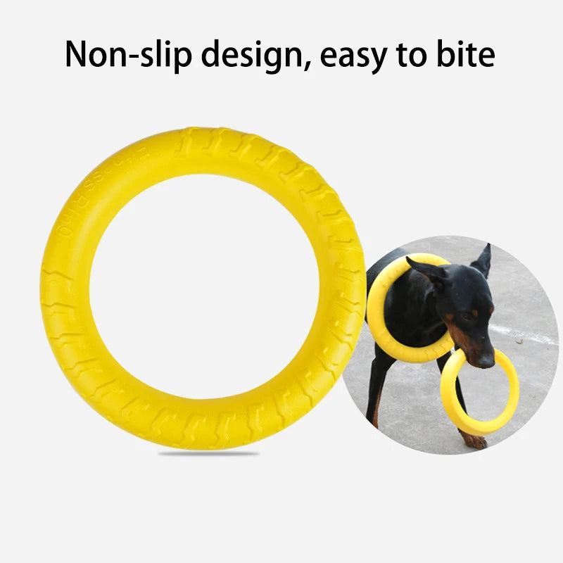 Dog Toys - Pet Flying Disk and Training Ring, Anti-Bite Floating Interactive Supplies for Aggressive Chewers