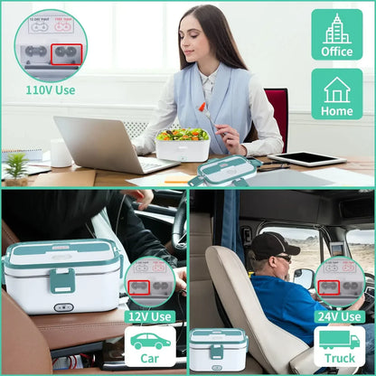 Hot Meals on the Go: 3-in-1 Electric Lunch Box