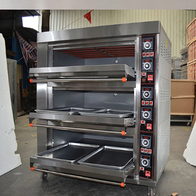 Commercial Electric Oven - Large Capacity, Two-Layer Double Baking System for Bread, Cakes, and Mooncakes