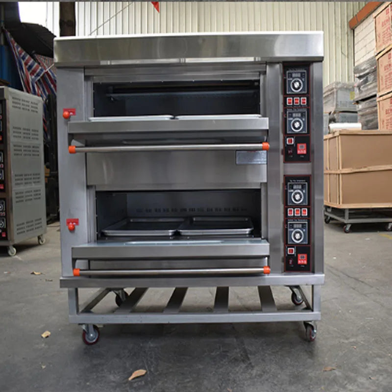 Commercial Electric Oven - Large Capacity, Two-Layer Double Baking System for Bread, Cakes, and Mooncakes