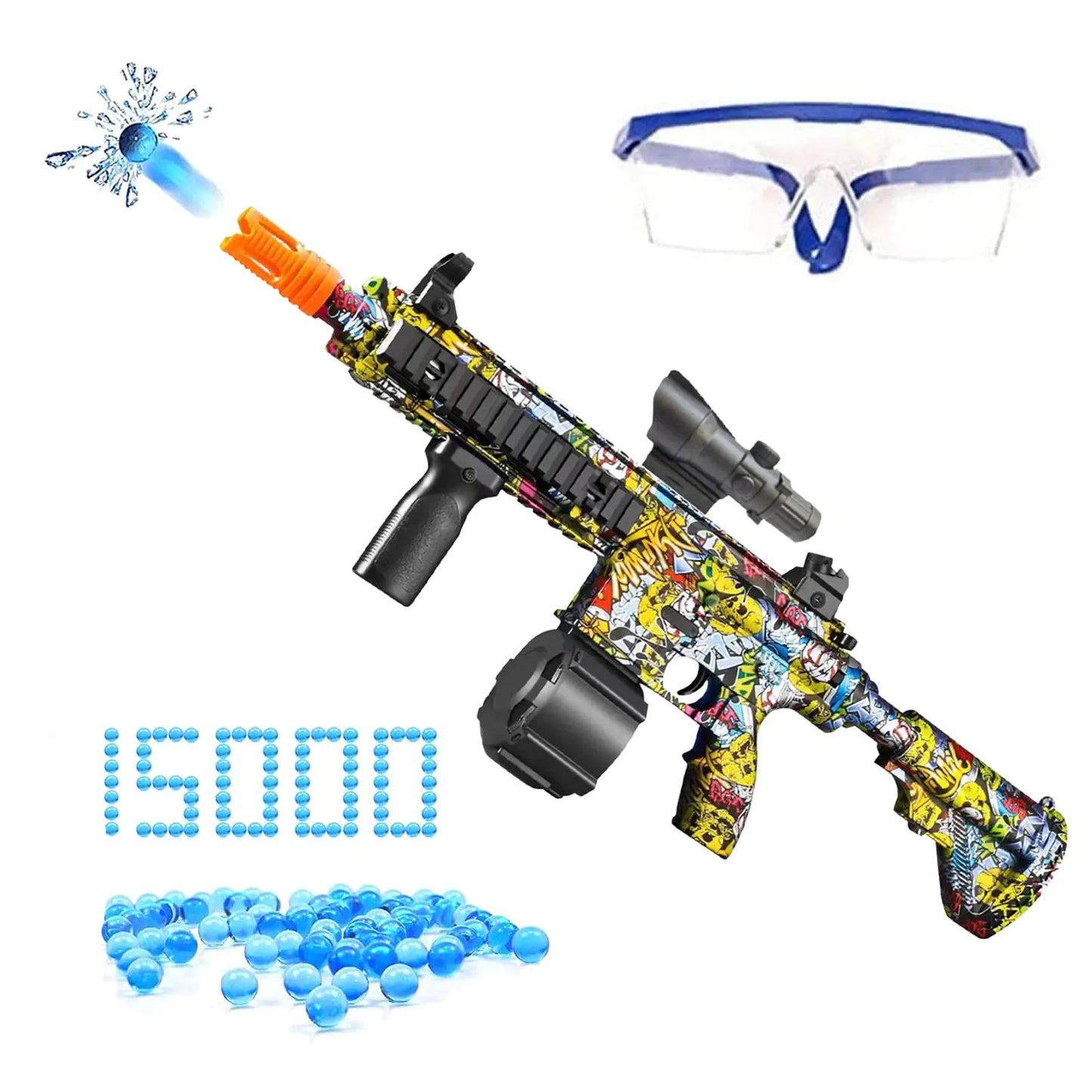 Get Ready for Epic Battles: Gel Ball Blaster with 15,000 Water Beads