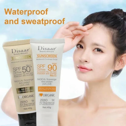 Facial and Body Sunscreen - Whitening Sun Cream, Skin Protective Cream with SPF 50/SPF 90, Anti-Sun Facial Protection