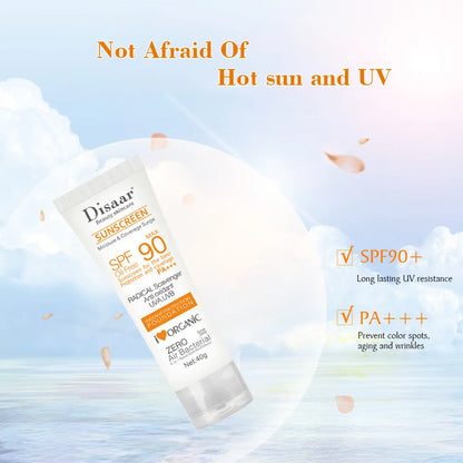 Facial and Body Sunscreen - Whitening Sun Cream, Skin Protective Cream with SPF 50/SPF 90, Anti-Sun Facial Protection