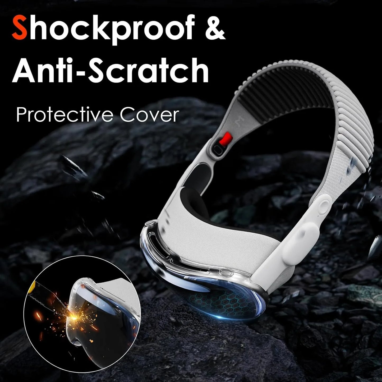 For Apple Vision Pro Protective Case  Shockproof Anti-Scratch Lightweight VR Headset Front Screen Protector Silicon Cover