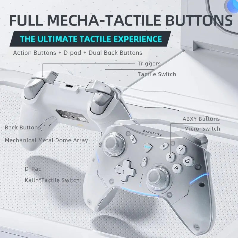 Machenike G5 Pro Elite Wireless Gaming Controller - Hall Trigger Joystick, Mecha-Tactile Buttons for Switch, PC, Android, IOS