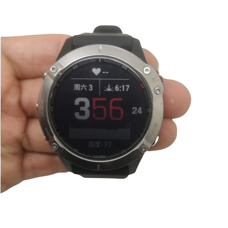 Garmin Fenix 6 Titanium Alloy Smart Watch with Power Glass, Blood Oxygen Detection, and Multi-GPS Support (GPS+BDS+GLONASS), 10ATM Waterproof