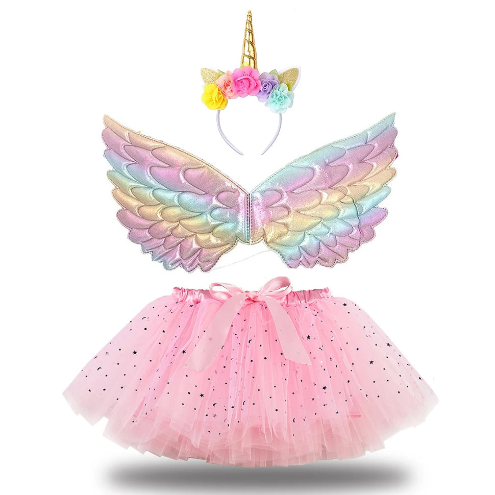 Unicorn Princess Cosplay Outfit for Girls - Birthday Party Costume Set