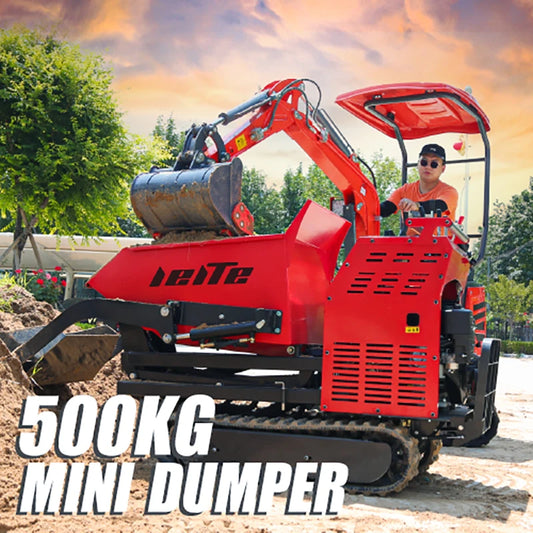 High-Efficiency Mini Dumper - Parthenocissus Crawler Transporter Available in 1.2ton, 1.5ton, 2ton, and 3ton Capacities