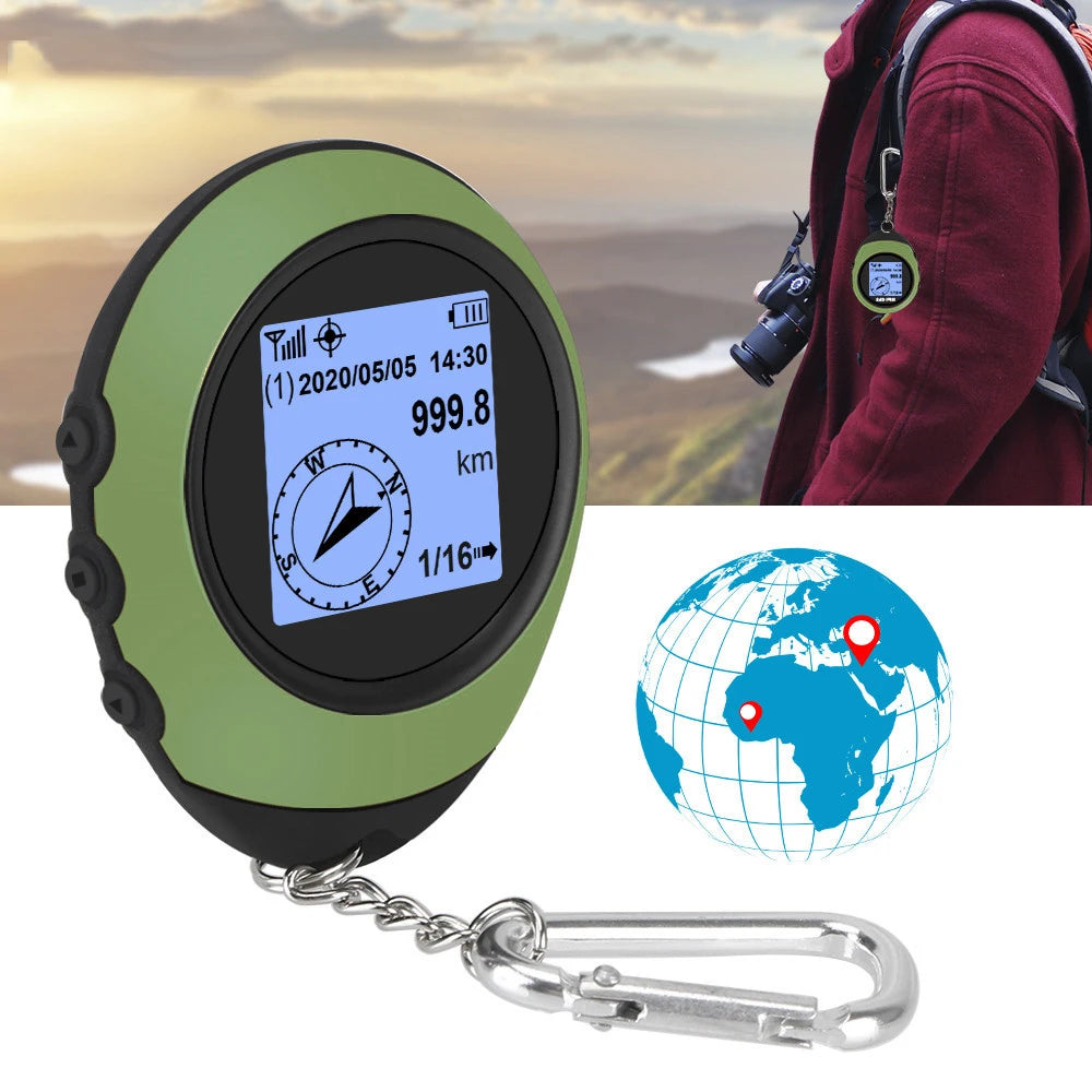 High-Precision Mini Handheld GPS - Satellite Coordinates Compass, Altitude Locator Navigator for Outdoor Sports, Travel, and Hiking Tracking