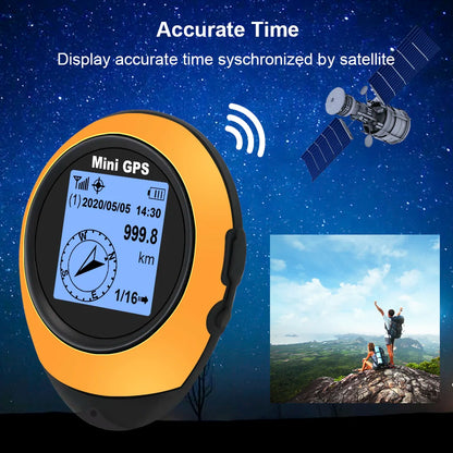 High-Precision Mini Handheld GPS - Satellite Coordinates Compass, Altitude Locator Navigator for Outdoor Sports, Travel, and Hiking Tracking