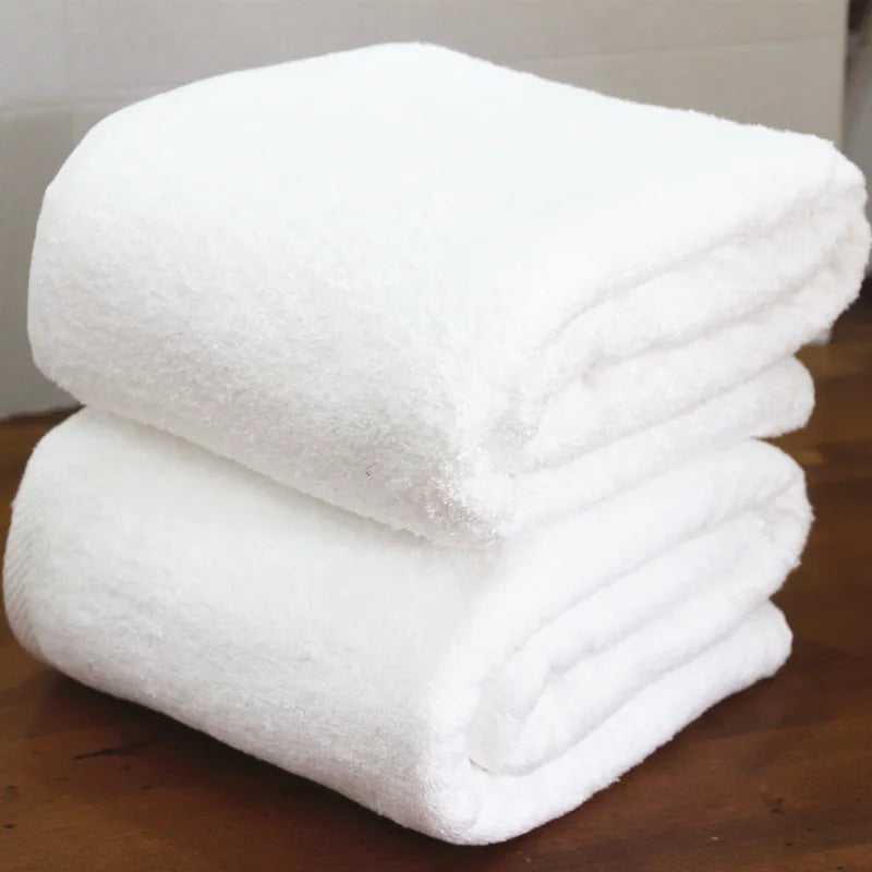 Luxury: Spa-Quality White Embroidered Bath Towels