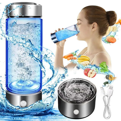 Portable Hydrogen Water Generator Cup - 420ml Ionizer Maker, Rich in Antioxidants with ORP Reduction