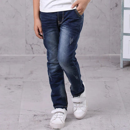 IENENS Classic Kids Boys Jeans - Casual Denim Long Trousers for Ages 5-13