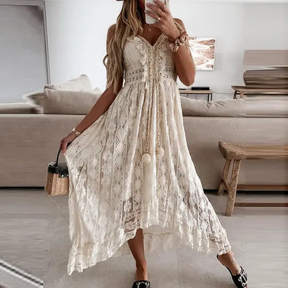 Elegant Off-Shoulder Lace Summer Dress: Embrace Sophistication and Summer Vibes