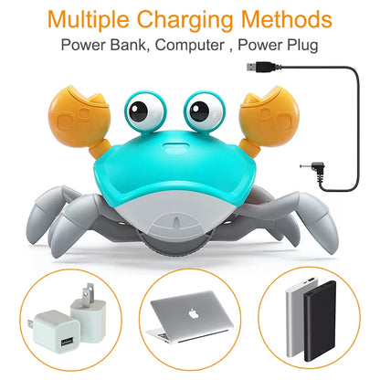 Rechargeable Induction Escape Crab: Interactive Electric Musical Toy for Children