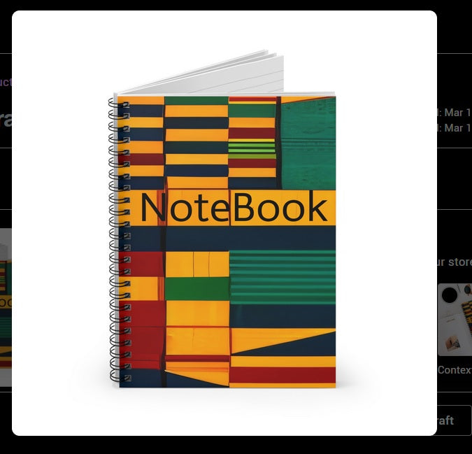Kente Spiral Notebook Of Many Colors - Ruled Line