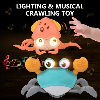 Interactive Crawling Crab: Sensory Tummy Time Toy for Infants and Toddlers