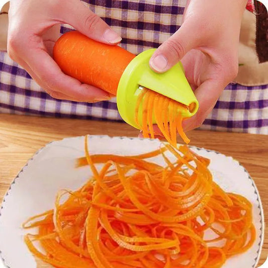 Multifunctional Spiral Vegetable Shredder - Manual Rotary Peeler for Potatoes, Carrots, Radishes, and More