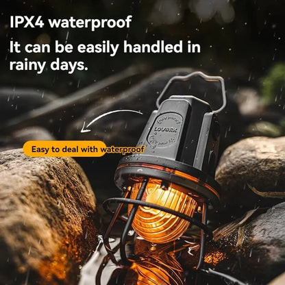 LED Camping Lantern - Waterproof Portable Outdoor Tent Bulb, 1300-2700K Warm Light for Travel and Adventure