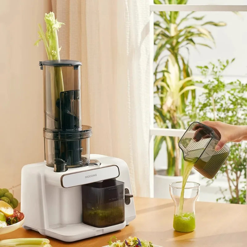 Large Caliber Household Juicer - Low-Speed, Multifunctional Screw Slow Juicer, Commercial Electric Juicer for Fruits and Vegetables