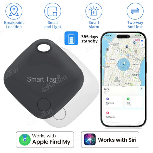 Smart GPS Tracker Tag for Keys, Pets, Wallets, and Bikes - Compatible with iOS Find My App