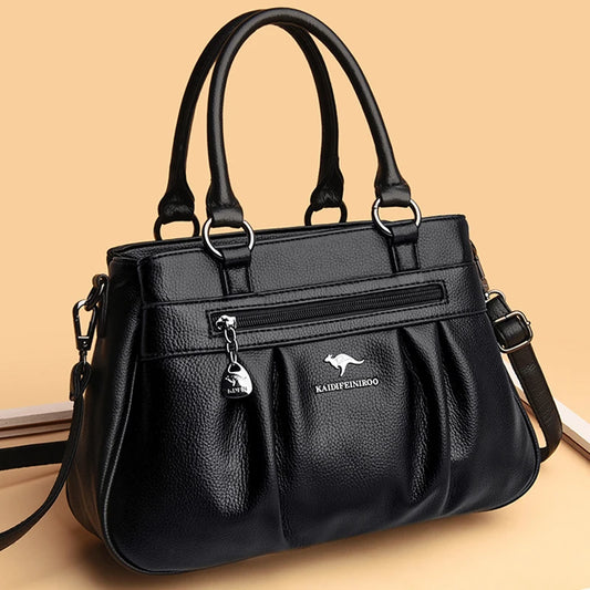 Designer-Inspired Leather Handbag: Practical Elegance