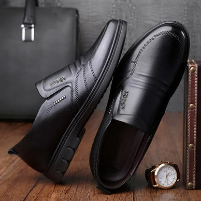 Effortless Style & Comfort: Men's Leather Loafer Sneakers