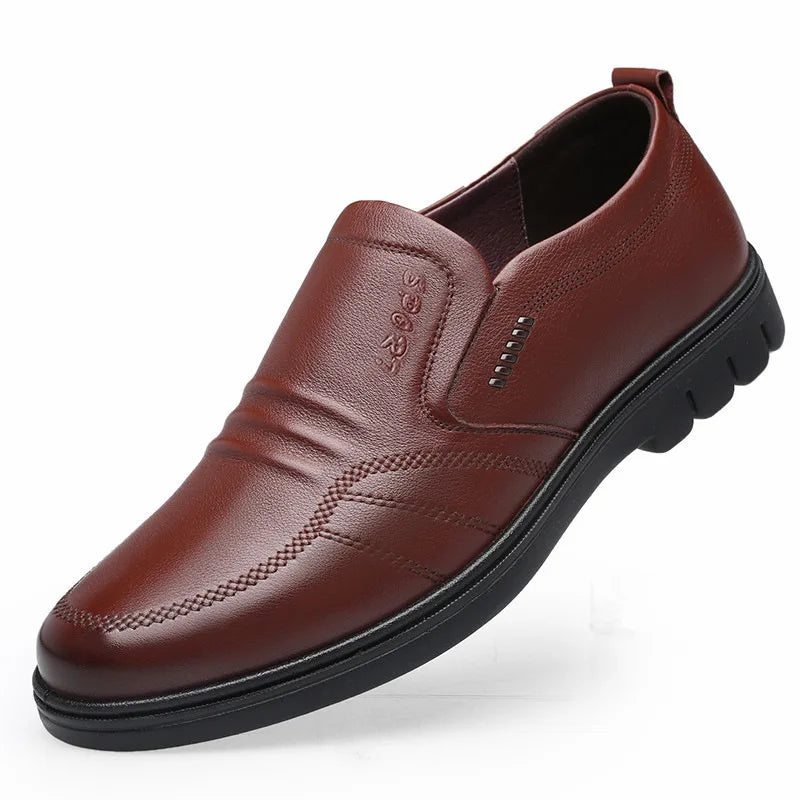 Effortless Style & Comfort: Men's Leather Loafer Sneakers