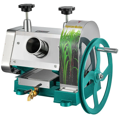 Manual Sugarcane Juicer Machine - Home and Commercial Use, Stainless Steel Cane Press Juice Extractor, 50KG/H Capacity