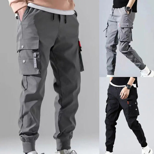 Men's Tactical Cargo Pants - High-Waisted Work Combat Trousers with Multiple Pockets, Casual Training Overalls for Jogging and Hiking