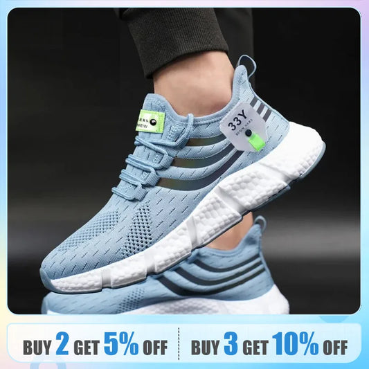 Men's Casual Sports Shoes - Breathable, Lightweight Sneakers for Outdoor Activities, Mesh Running and Walking Shoes