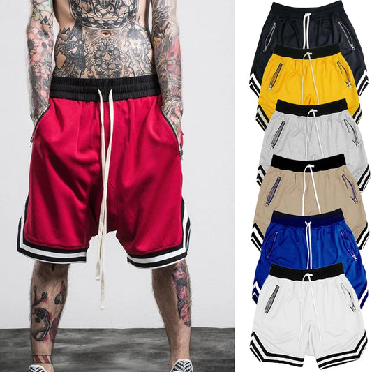 Men's Sports Basketball Shorts - Mesh Quick Dry Gym Shorts for Summer Fitness, Casual Breathable Short Pants for Jogging