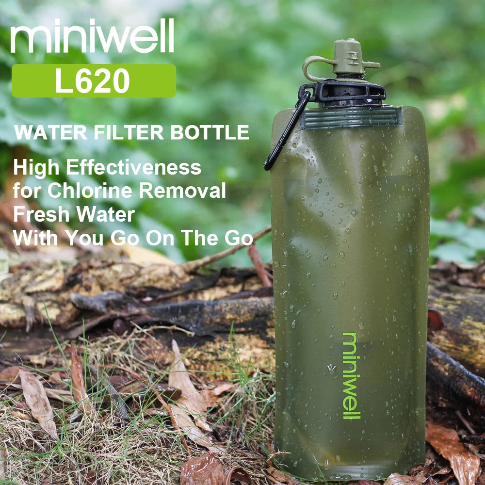 Miniwell Portable Water Purifier for Camping and Hiking - Essential Survival Outdoor Water Filtration