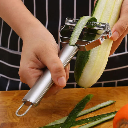 Multifunctional Kitchen Peeler - Stainless Steel Vegetable and Fruit Peeler, Durable Potato Slicer, Household Shredder and Carrot Peeler