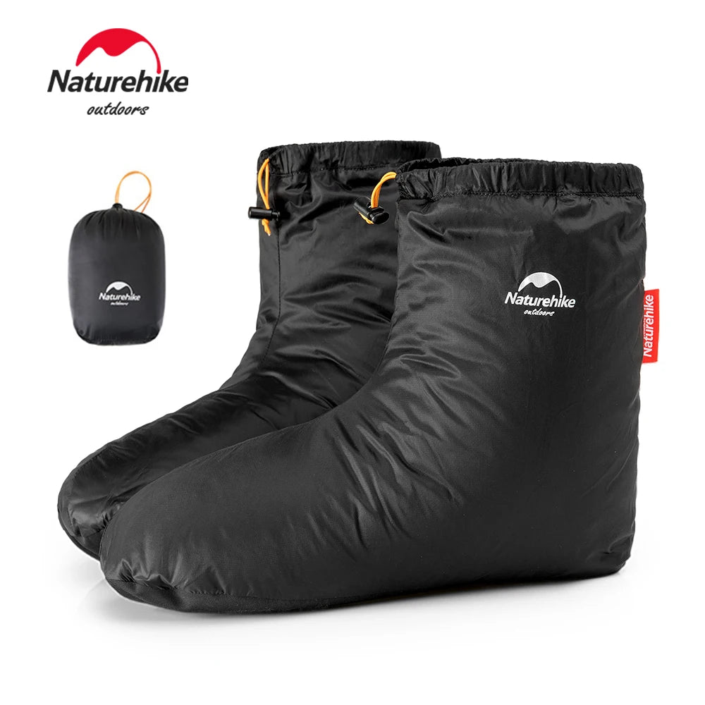 Naturehike Goose Down Slippers - Winter Warm Boots, Waterproof, Windproof, Thermal Foot Covers, Ultralight Sleeping Bag Accessories
