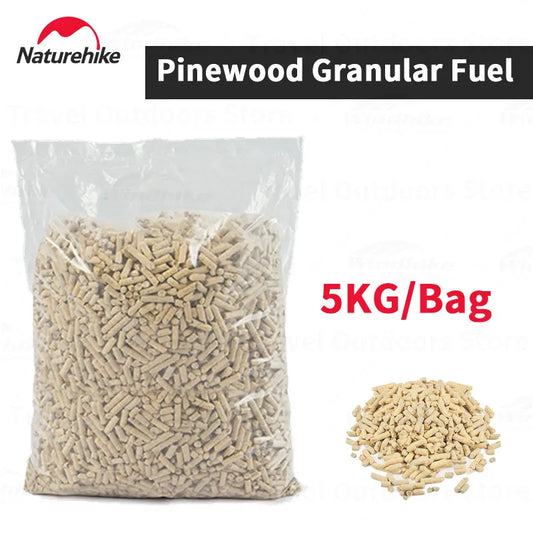 Naturehike Pine Wood Pellet Fuel Stove - Outdoor Camping, Energy-Saving Portable Combustion Stove, 5kg Bag of Solid Particles