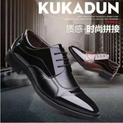 New Men's Leather Lace-Up Oxford Shoes - Luxury Formal Dress Footwear for Business, Office, and Weddings