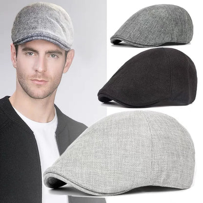 New Men's Berets for Spring, Autumn, Winter - British Style Newsboy Caps, Retro England Painter Hats for Dad