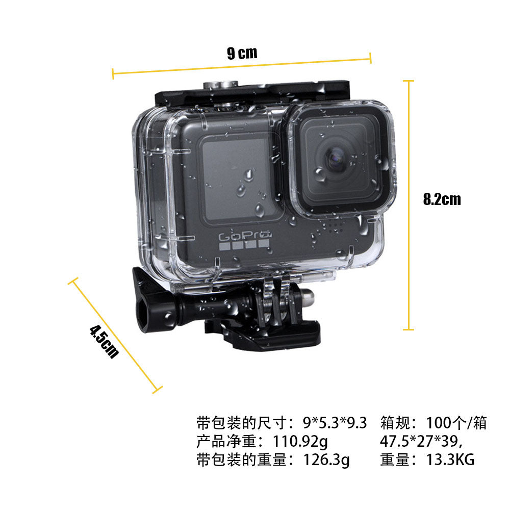 Waterproof Dive Case for GoPro Accessories - Detachable Lens Action Camera Case