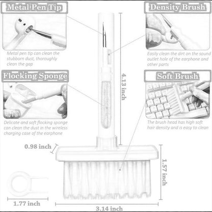 Multi-Function Cleaning Brush Set - Keyboard, Headset, Computer, and Notebook Dust Cleaning Pen