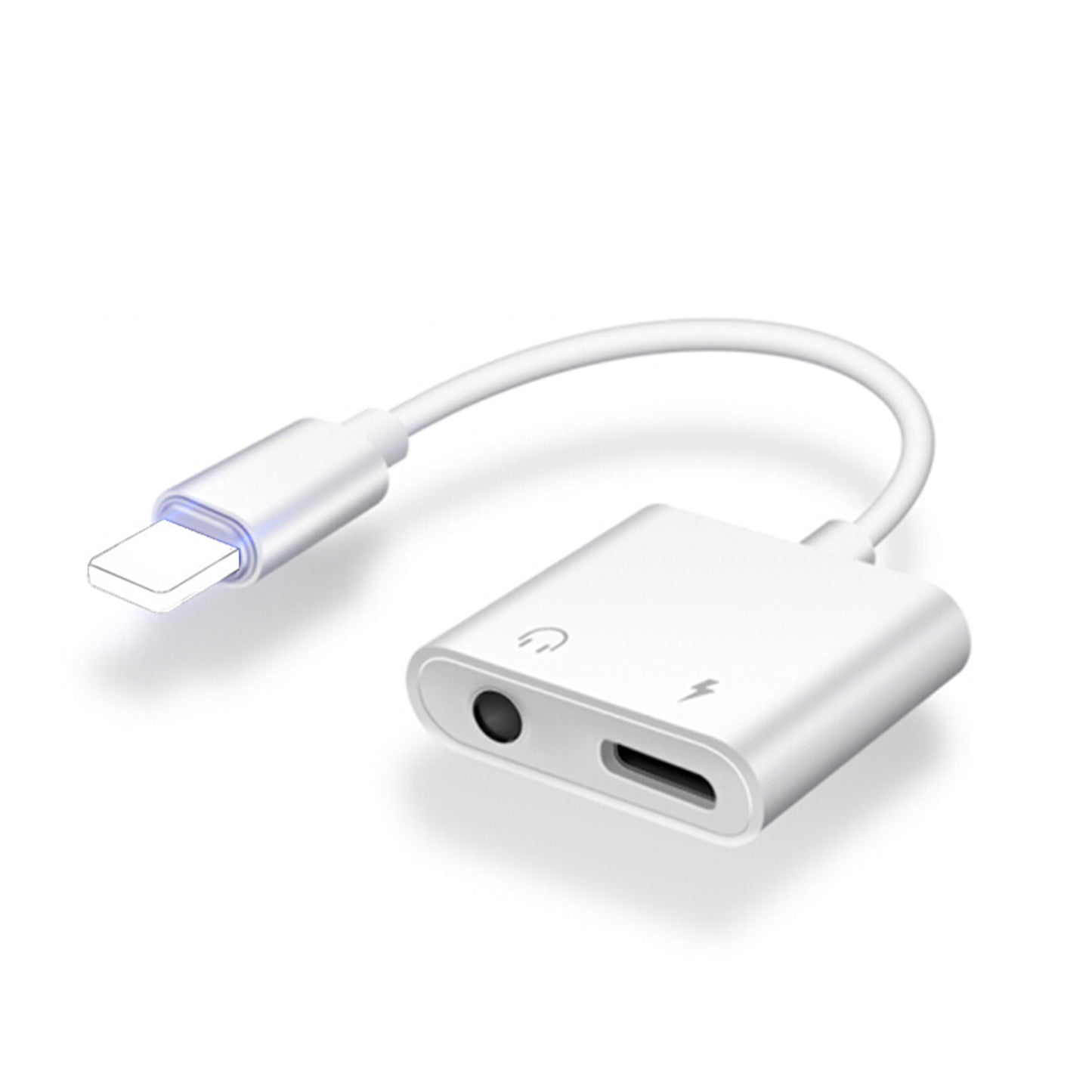 2-in-1 Lightning to 3.5mm Audio Adapter and Charger - Compatible with Apple Devices